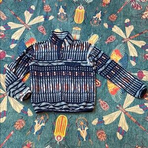 Patagonia Kuta Klash Shadow Blue Synchilla Snap T pullover S